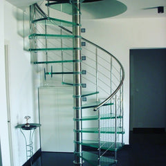 Spiralne stepenice - staklo inox - inox-bramar